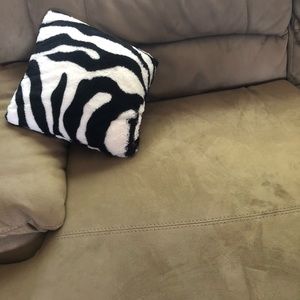 Zebra print toss pillow